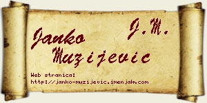 Janko Mužijević vizit kartica